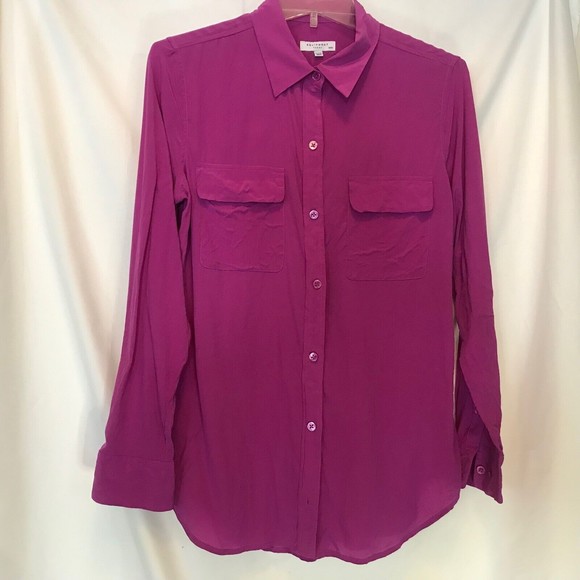 Equipment Malbec Super Vintage Slim Signature Button Up Top size M - Picture 4 of 12